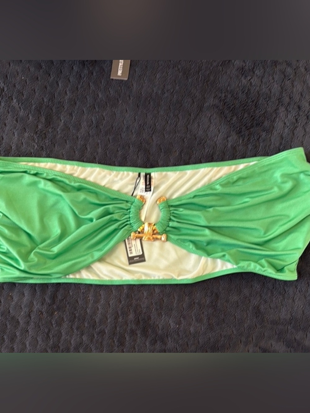 PrettyLittleThing Women’s Plus Size 22 Lime Green Bandeau Bikini Top NWT